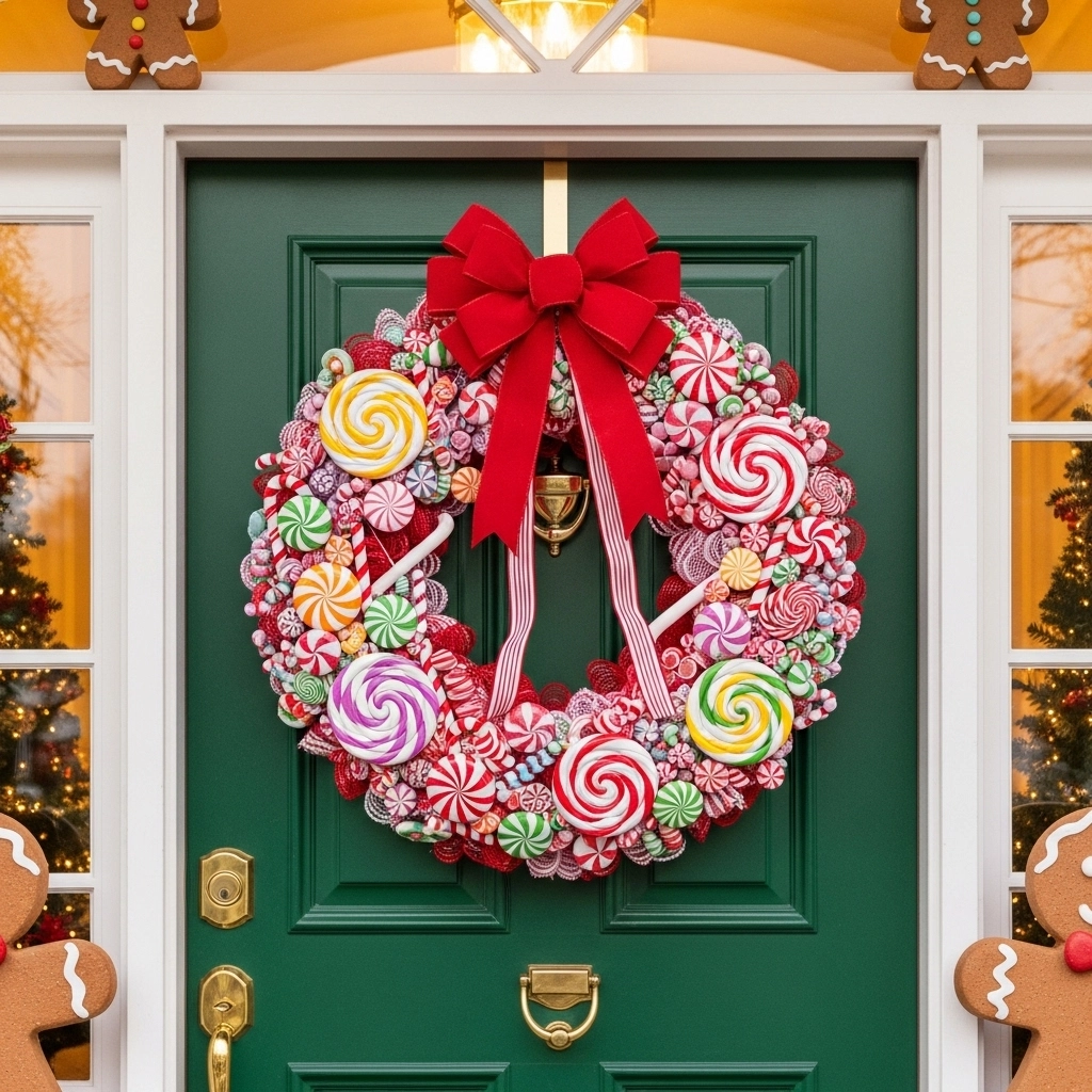 Candy Land Door Wreath