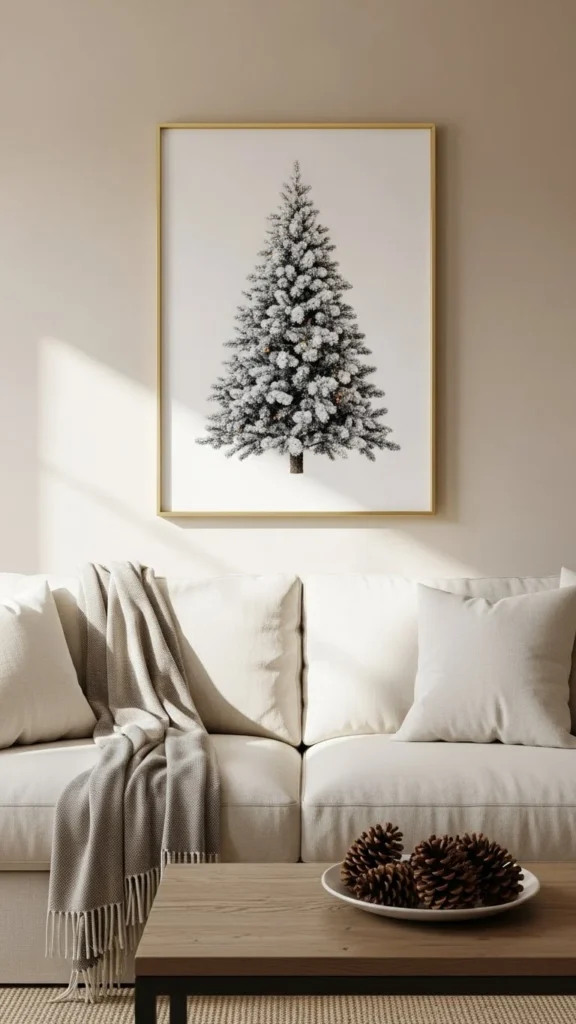 Vintage Flocked Christmas Tree Printable